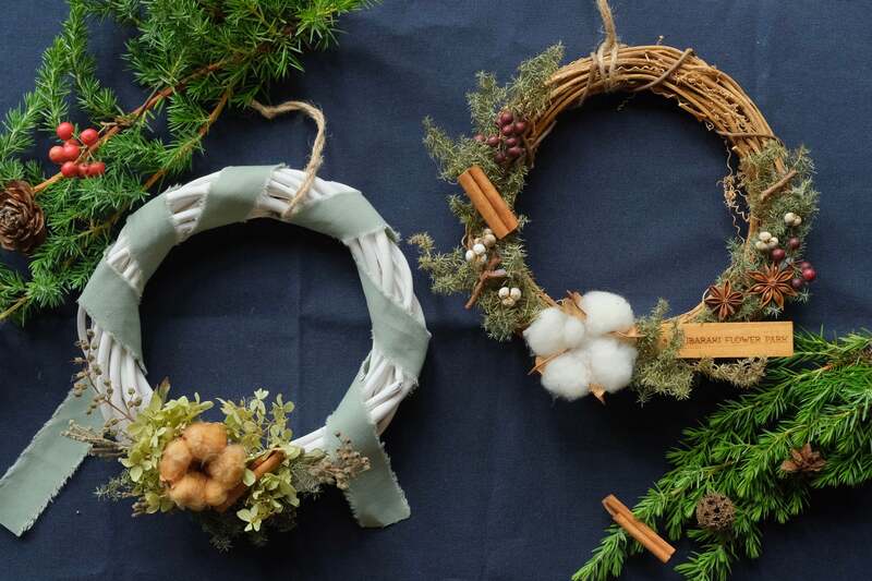 ボタニカルクリスマスリースづくり