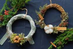 ボタニカルクリスマスリースづくり