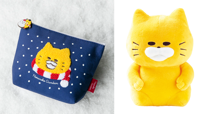 （左）「ノラネコぐんだん クリスマスさがしえブック ポーチ付き限定版」より／（右）「ノラネコぐんだん パンこうじょう ぬいぐるみギフトBOX」よりぬいぐるみ│(C）Noriko Kudoh／Hakusensha