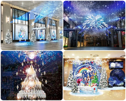 光の雪降るクリスマスイルミネーション