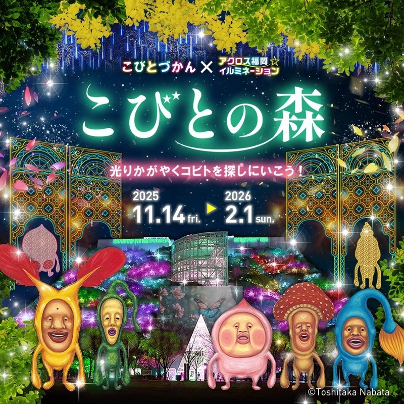 こびとづかん×アクロス福岡イルミネーション｜（C）Toshitaka Nabata, Rokurinsha