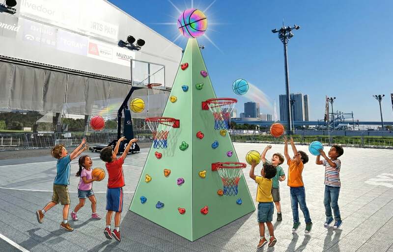 バスケットボールクリスマスツリー