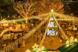 「横浜公園で入場無料のクリスマスイベント開催　親子で楽しめるグルメやふわふわ遊具も」の写真