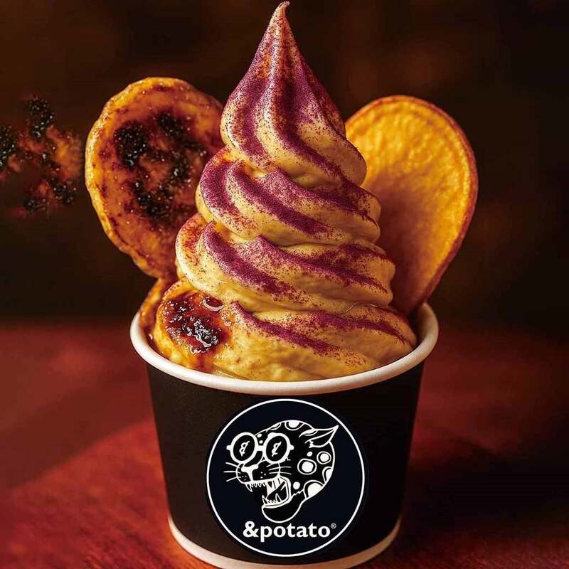 ［群馬］＆potato／濃厚蜜芋焼きまんソフト（１個）９５０円　実演　そごう横浜店４０周年特別販売