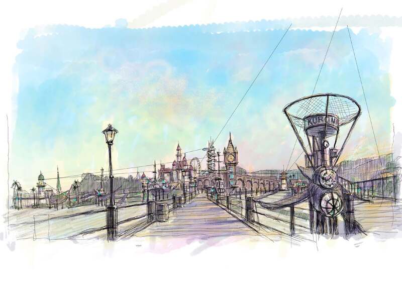 【駐車場エリア】　駐車場を劇場に〜大分ならではの海を感じる場所へ〜