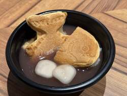 甘酒ピラニア焼きのおしるこ