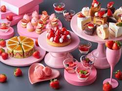 「ホテルでいちご狩り！博多・佐賀のホテルニューオータニでスイーツビュッフェ開催」の写真