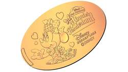 「ディズニーリゾートラインでスタンプラリー開催　ミニーマウスのスタンプカードが完成」の写真