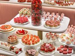 「横浜みなとみらいで親子で楽しめるいちごビュッフェ開催　巨大いちごボウルが登場！」の写真