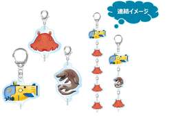  深海生物採集キーホルダー(潜水船) 【440円】 / 深海生物採集連結チャーム(ラブカ・メンダコ) 【各330円】