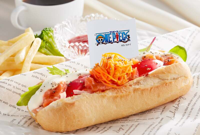 ニコ・ロビンのハナやかモッツァレラサーモンサンド（ドリンクバー付）／969円（税込1,065円）　単品／869円（税込955円）