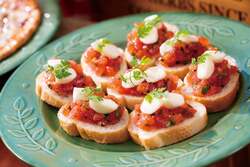 トマトとモッツァレラチーズのブルスケッタ
