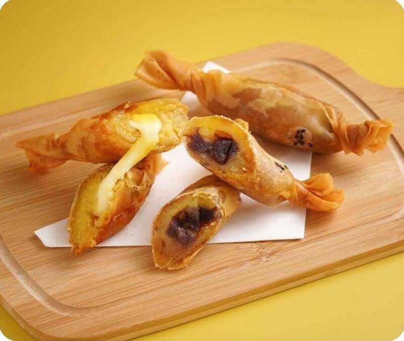 福岡・大牟田「Cafeはにぽて」熟成焼きいものびーるチーズとあんバタースティック2本セット（あんバター・チーズ 各1本）800円