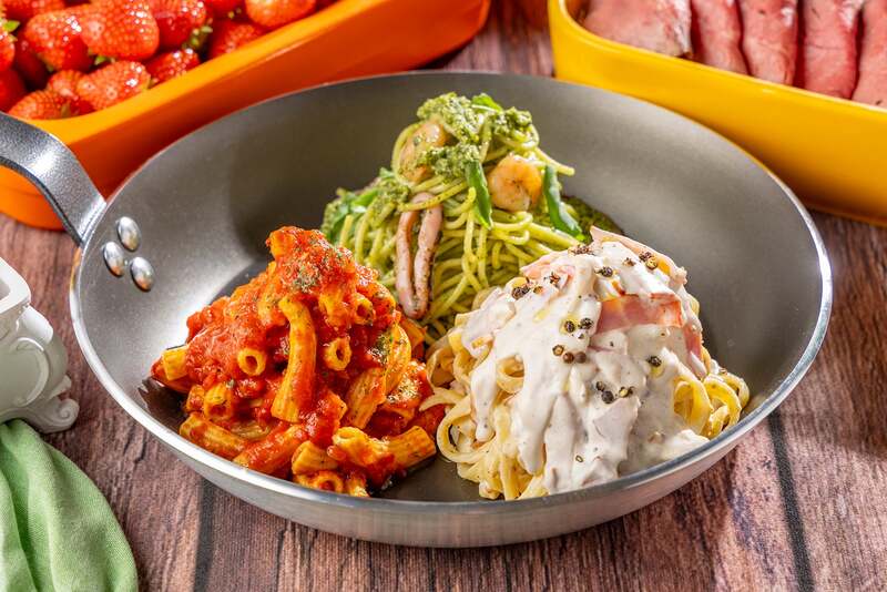 トマトソース、ジェノベーゼ、カルボナーラなど