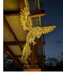 上空を羽ばたく「大きな怪鳥オウム」