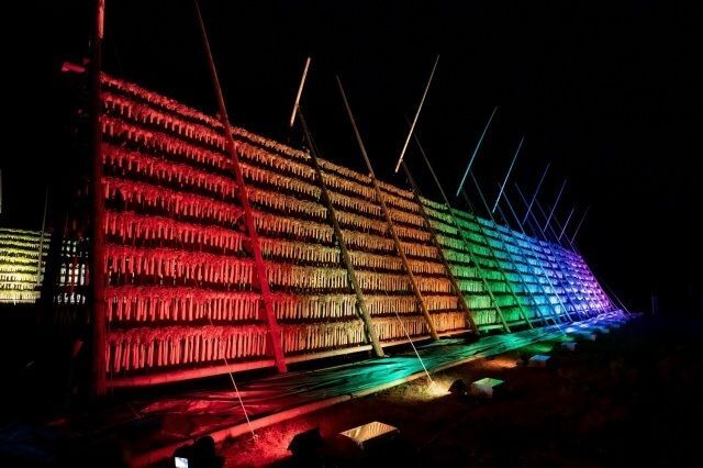 大根やぐらライトアップ（田野・清武地域日本農業遺産推進協議会）