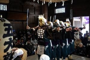 大日堂舞楽｜ 鹿角市提供（大日堂舞楽五大尊舞）