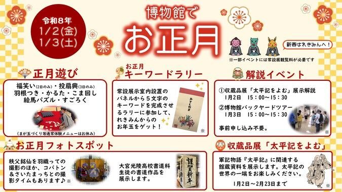 博物館でお正月