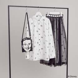 【Disney THE MARKET限定】ウォルトディズニー 総柄シャツ、総柄スカート、フェイスバッグ