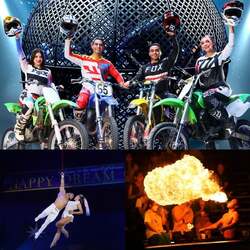 「死の球体」やファイヤーパフォーマンス