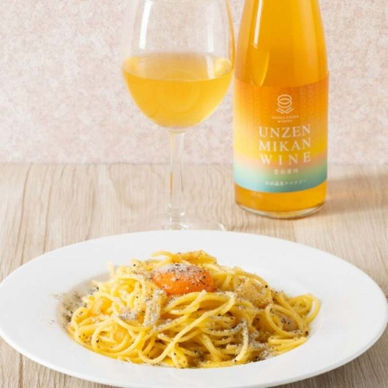 橘湾産煮干しパウダーと太陽卵のカルボンチーノ