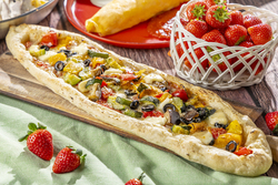 野菜をふんだんに使った新作「菜園風ピッツァ」