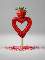 Blue Cocina  　ハート形の米粉チュロス〜苺のせ〜［350個/日限定］