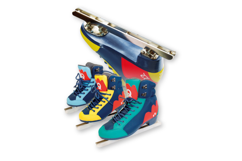 二枚刃のスケート靴