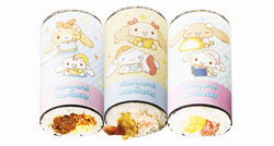  シナモロールの恵方巻3本セット／左：牛肉チーズ巻 （牛すき焼き、クリームチーズダイス、フライドオニオン） 中：えび天巻 （えび天、えびマヨ） 右：まぐろたまご巻 （ねぎまぐろ、たまご）