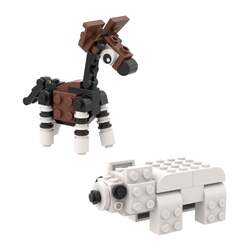 出張レゴワークショップモデル『オカピとホッキョクグマ』