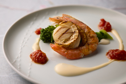 海老と帆立のグリル 2種類のソースで