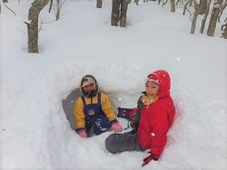 初めてのスノーシュー＆雪遊び