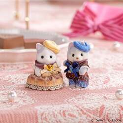 「シルバニアファミリー×デルレイ ラテネコの赤ちゃん＆ハスキーの赤ちゃん -ダイヤモンドショコラ-」