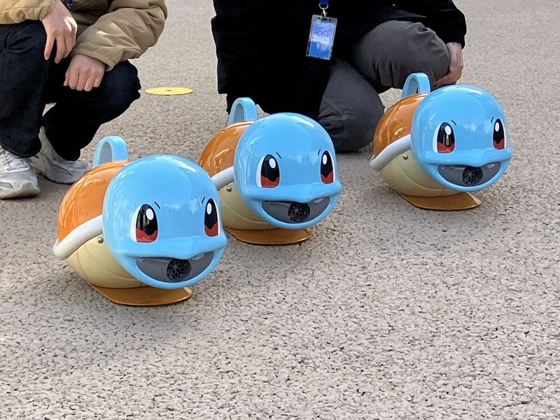 口からシャボン玉が出てパレードを盛り上げます