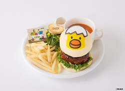 とくせい！もぐもぐどうぶつさんバーガープレート ひよこさん〈てりやきソース〉  税込1,980円