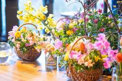 「夜の光るシャボン玉と花に感動！キッズマルシェも楽しいフラワーパークのバレンタイン」の写真