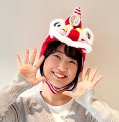 ピンクライオン（桃色獅子）耳あて付きキャップ