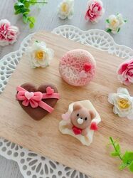 レンタイン和菓子づくり体験｜バレンタインをモチーフにした3種類の練り切りを作ってお持ち帰り