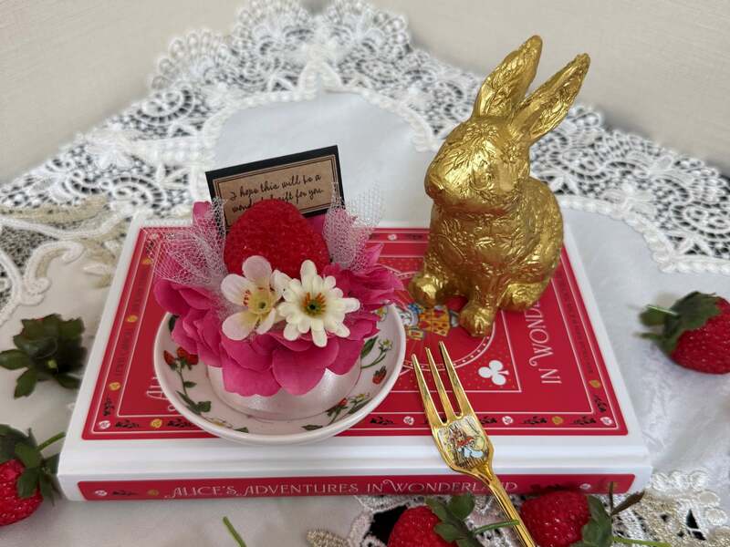 いちごのショートケーキフラワーアレンジ