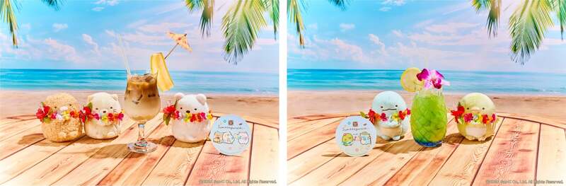 （左）すみっコカフェモカ・バナナ／（右）すみっコパシフィックブルー