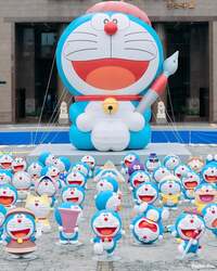 「渋谷と六本木がドラえもんだらけに！　2日間限定フォトスポットと巨大バルーンに注目」の写真