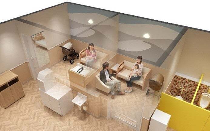 ＜1階ベビー休憩室（2026年9月完成予定）当社他施設イメージ＞