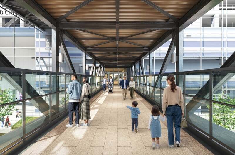 ＜ららぽーと豊洲１とららぽーと豊洲2を繋ぐ連絡ブリッジ（2026年4月完成予定）イメージ＞