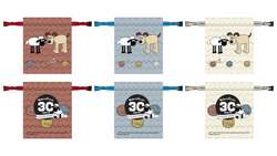 巾着(赤/青/白)　各880円