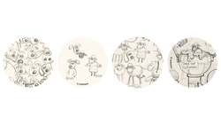 キャンバス缶バッジ(A/B/C/D)　各550円