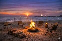 「海辺の焚き火や光線銃バトルも！入場無料のアウトドアイベントが大阪・泉南で開催」の写真