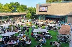 「GWから秋まで開催！二子玉川がハワイに　自分で作るタコスや生搾りパインジュースも」の写真