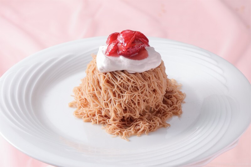 いちごの生搾りアイスモンブラン