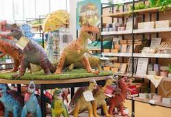 「駅前ビルが恐竜まみれに！土産から本格フィギュアまで揃う「ふくいジュラストア」OPEN」の写真