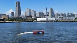 海から眺める横浜